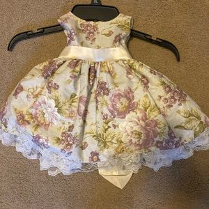 Beautiful floral with lace baby dress